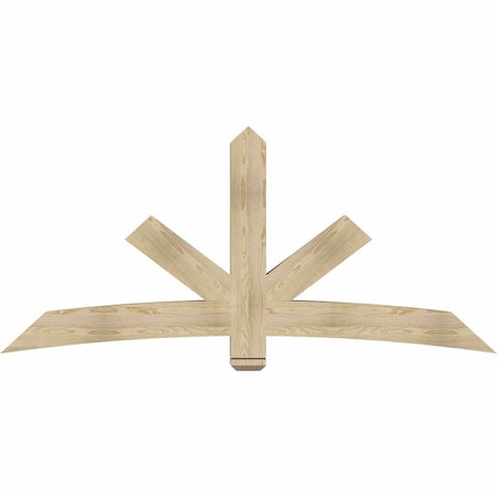 Ekena Millwork Alberta Rough Sawn Timber Gable Bracket, Douglas Fir, 84"W x 38"H x 6"D x 6"F, 11/12 Pitch GBW084X38X0606ALB00RDF